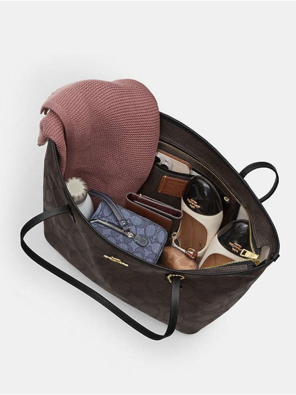 Coach Large City Tote bag in signature canvas - Picture 5 of 10